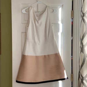 Like new Anthropologie white and gold dress